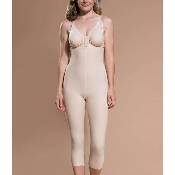 Marena Recovery Compression Girdle BLACK XL Suspenders Zippers Calf Length - Picture 3 of 9